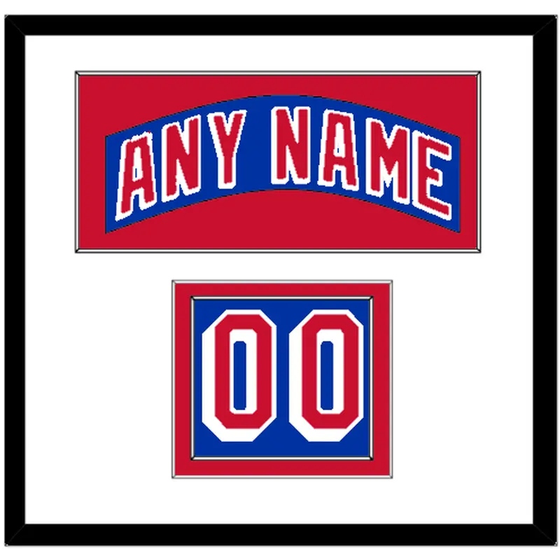 New York Nameplate & Number (Shoulder) - Home Blue (2004-2017) - Double Mat 1