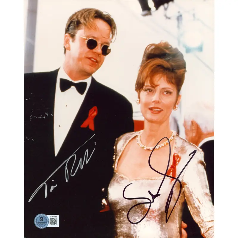 Tim Robbins & Susan Sarandon Authentic Signed 8x10 Vertical Photo BAS #BT01189