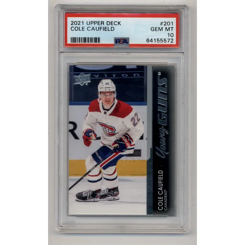 Cole Caufield 2021-22 Upper Deck Young Gun #201 PSA 10 Gem Mint 5572