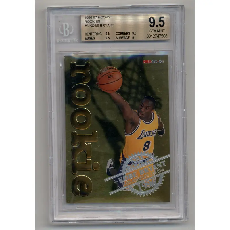 Kobe Bryant 1996-97 Hoops Rookies #3 BGS 9.5 Gem Mint
