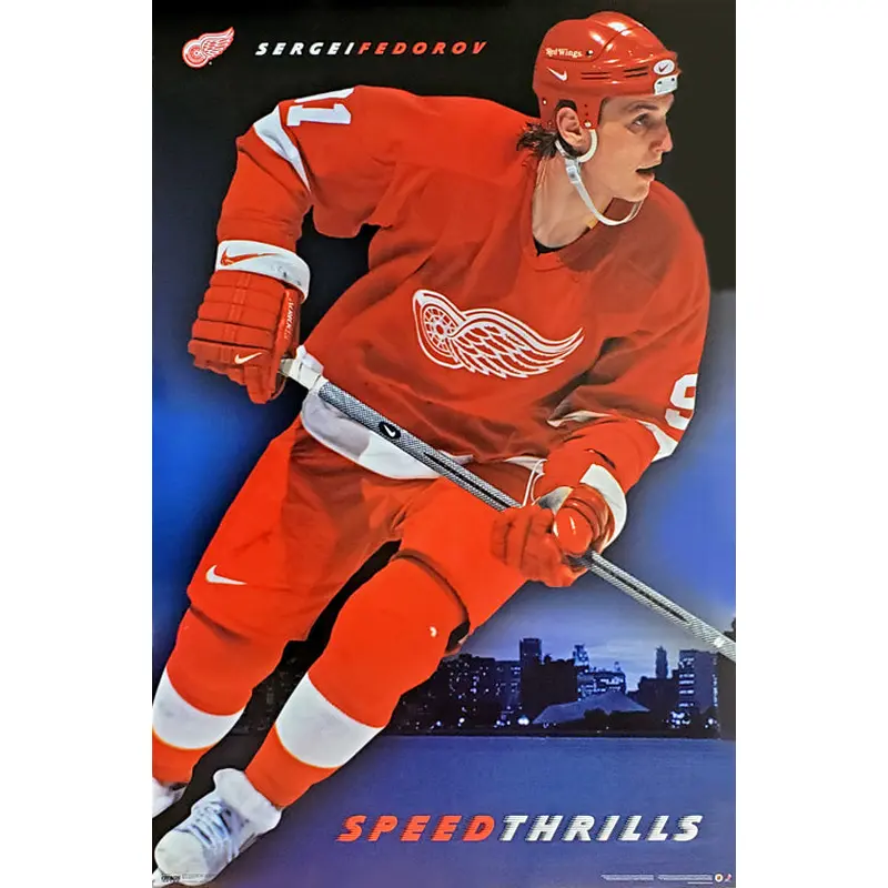 Sergei Fedorov "Speed Thrills" Detroit Red Wings Poster - Costacos 1998