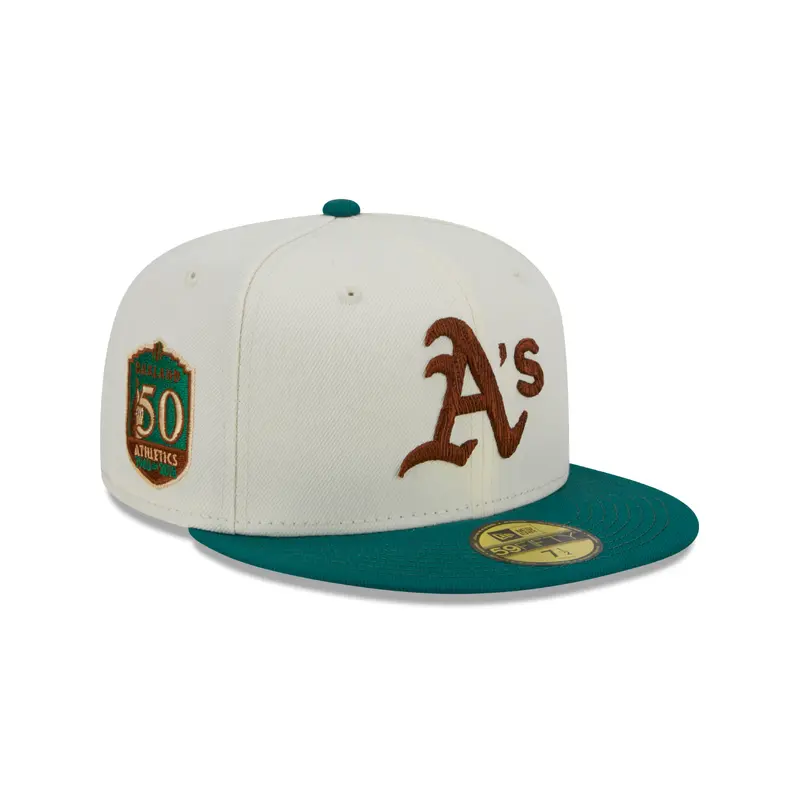 New Era - 59Fifty Fitted Cap - CAMP - Oakland Athletics 50 Years Anniversary - White/Green