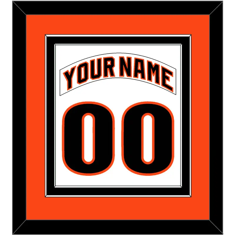 San Francisco Nameplate & Number Combined - Home White (1983-1993) - Double Mat 2