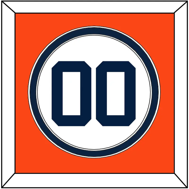 Detroit Number - Home White (1972-2017) - Double Mat 4