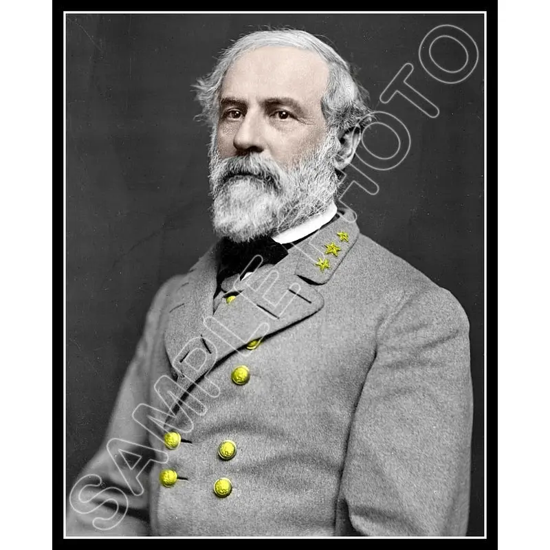 Robert E Lee Colorized 8X10 Photo - 2844
