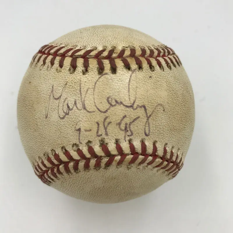 Mark Gubicza 9-28-1995 33rd Start Signed Game Used Baseball PSA DNA