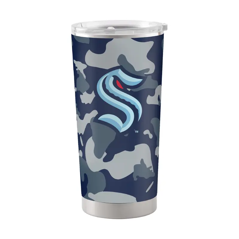 Seattle Kraken 20oz Camo Stainless Steel Tumbler