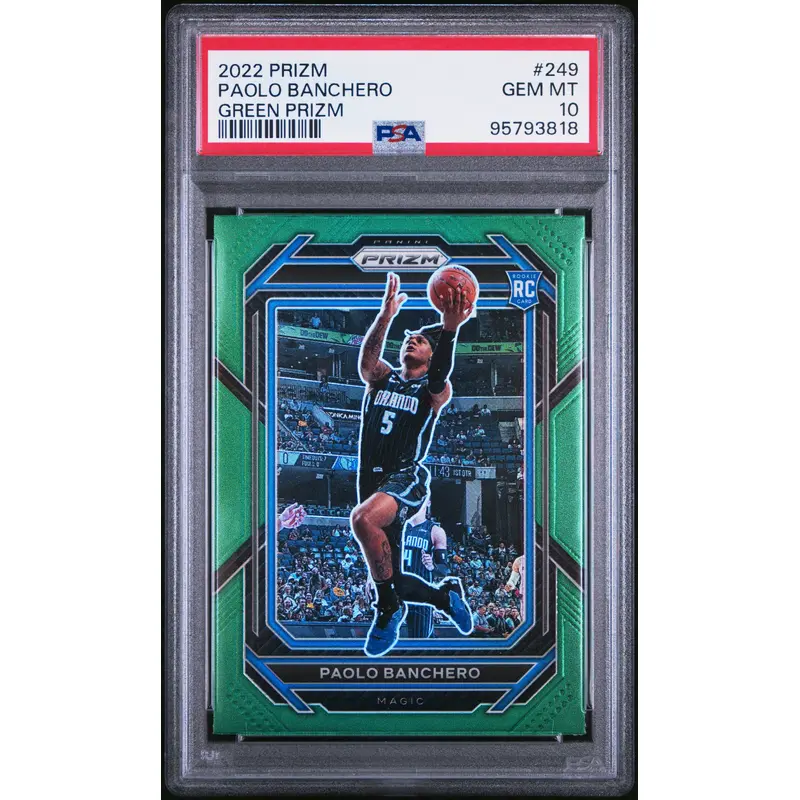 Paolo Banchero 2022 Panini Prizm Rookie #249 Green Prizm PSA 10 Gem Mint 3818