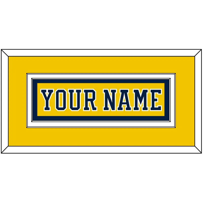 Michigan Hockey Nameplate - Alternate Maize (2019-2020) - Double Mat 2