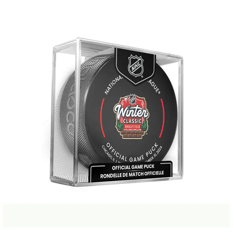 NHL 2025 Winter Classic Official Game Puck Design- in Cube