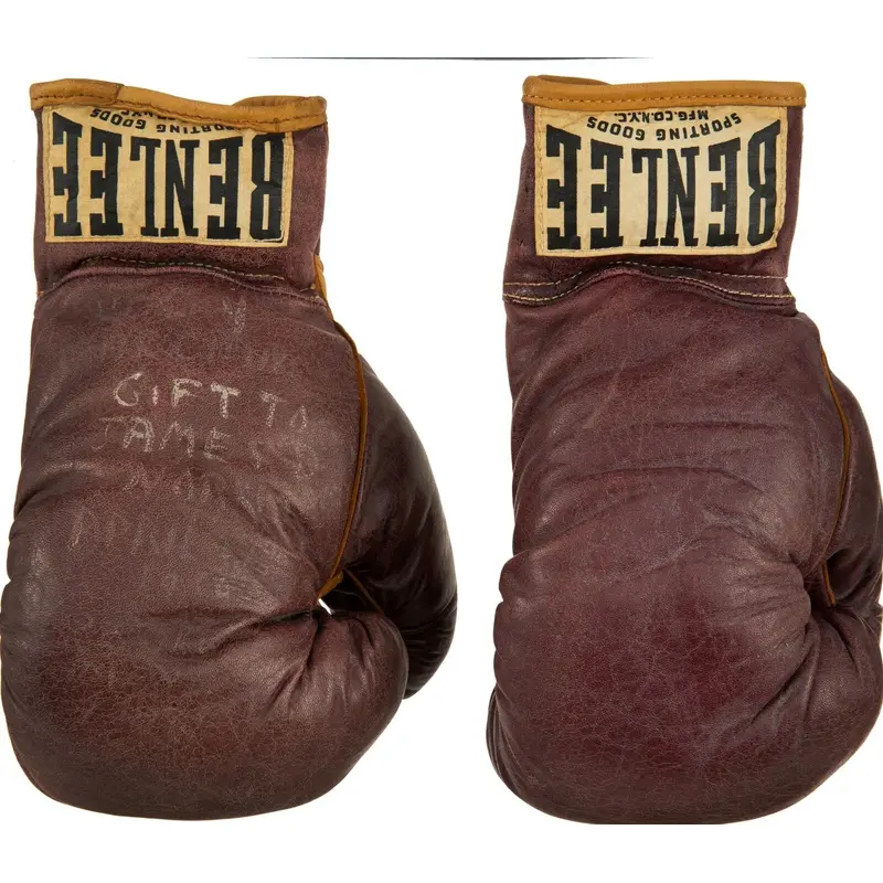 Extraordinary Rocky Marciano Signed 1956 Boxing Gloves (2) With PSA DNA COA