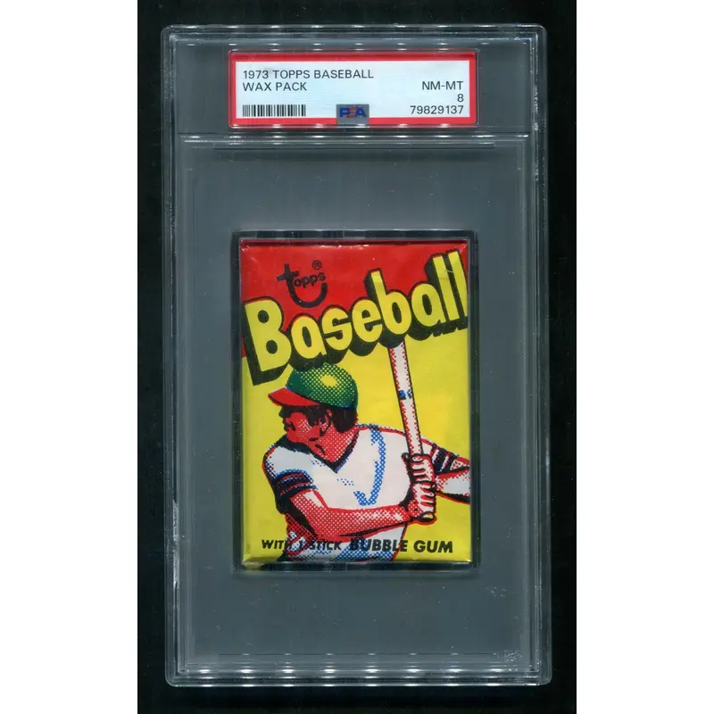1973 Topps Baseball Unopened Wax Pack PSA 8 *9137