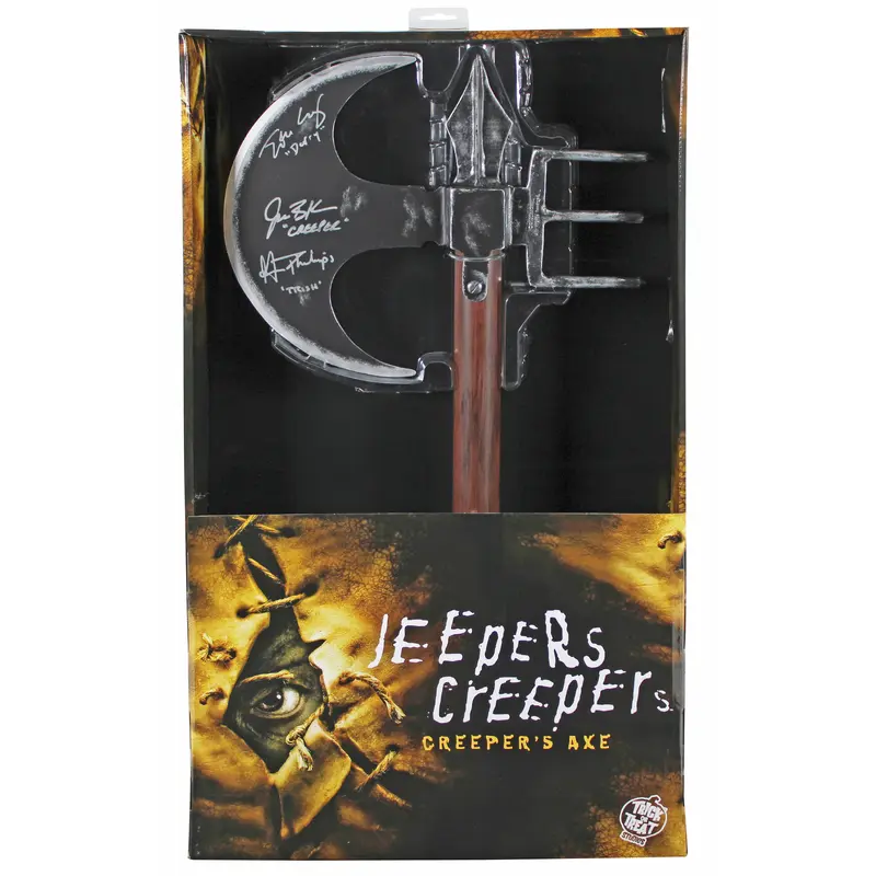 Jeeper's Creeper (3) Breck, Philips & Long Signed Replica Creeper Axe Toy BAS