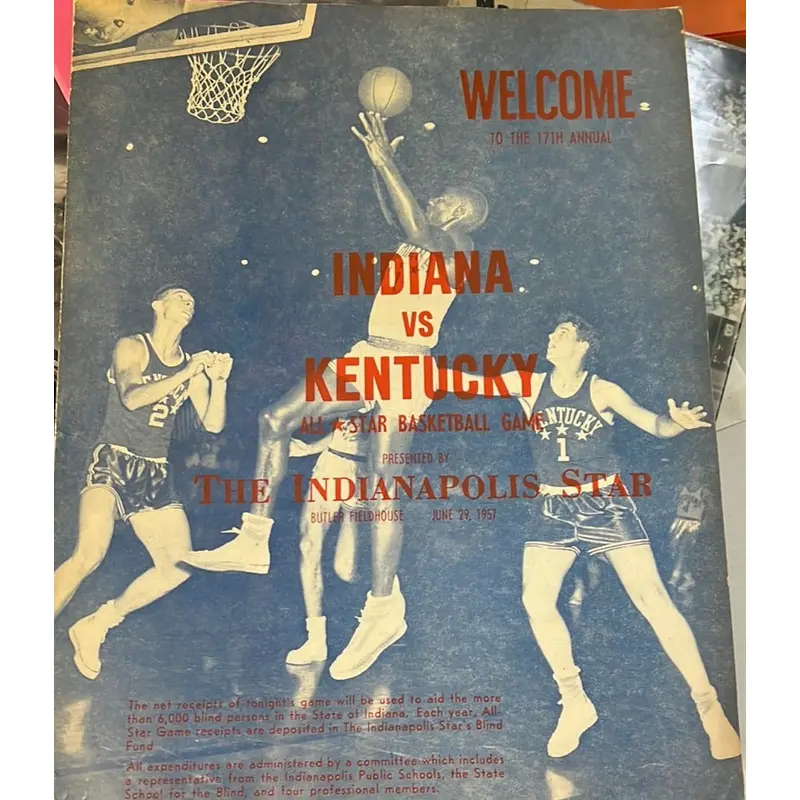 1957 Indiana Kentucky High School Basketball All Star Program