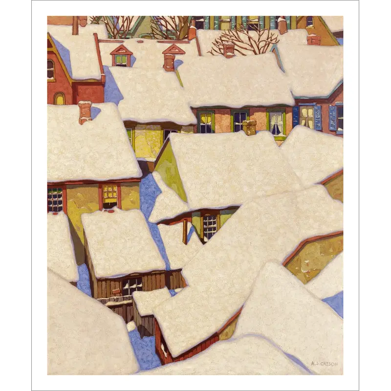 Housetops in The Ward Toronto (1924) by A.J. Casson Group of Seven Poster Print