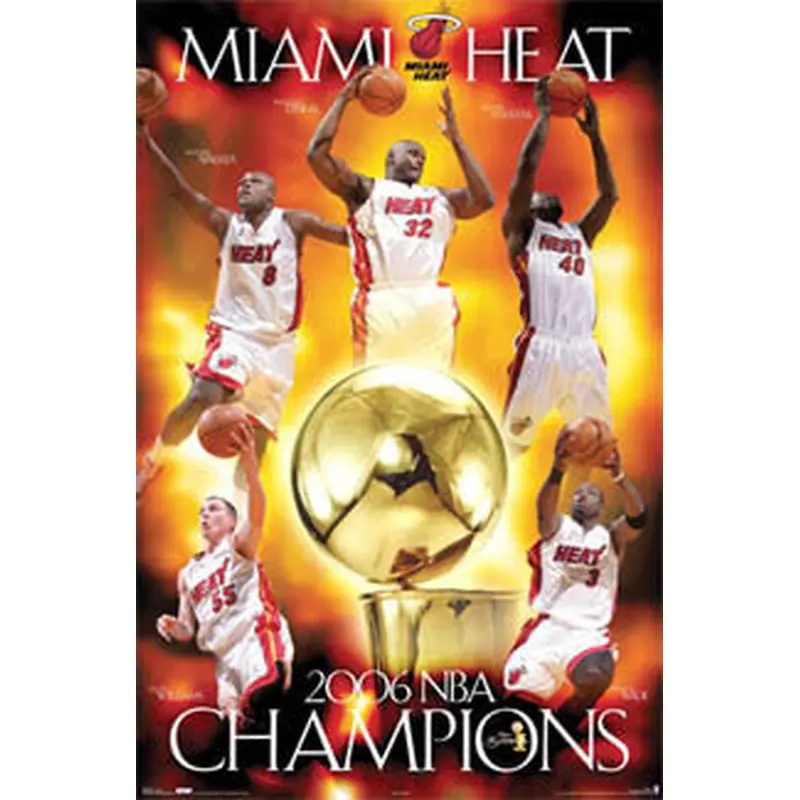 Miami Heat 2006 NBA Champions Commemorative Poster - Costacos Sports