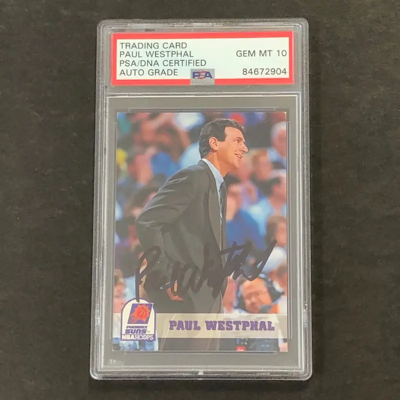 1993-94 Skybox #250 Paul Westphal Signed Card Auto Grade 10 PSA Slabbed Suns