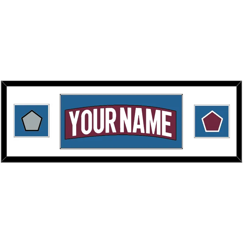 Colorado Nameplate & 2022 Stanley Cup Finals & Logo Patches - Home Burgundy - Single Mat 1