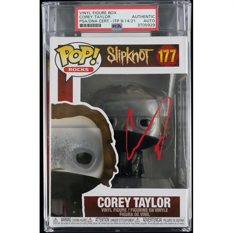 Corey Taylor Slipknot Signed Funko Pop #177 PSA/DNA Encapsulated Autographed