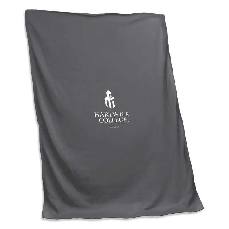 Hartwick College Charcoal Sweatshirt Blanket (Screened)