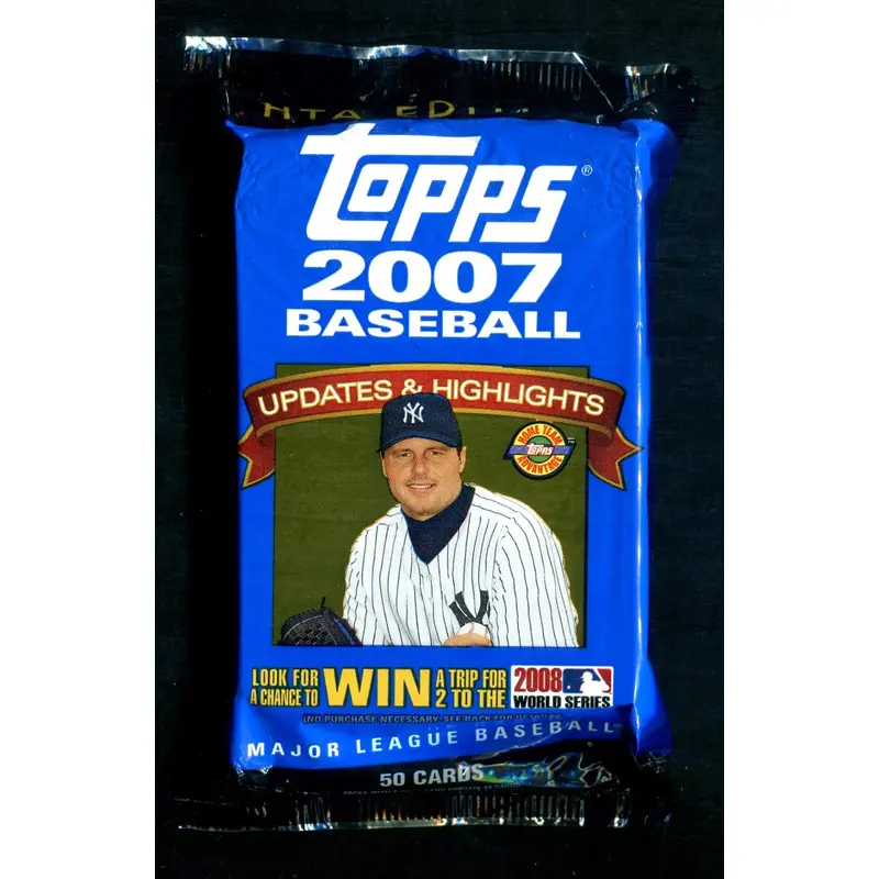 2007 Topps Baseball Unopened Updates & Highlights Jumbo Pack (50) (HTA)